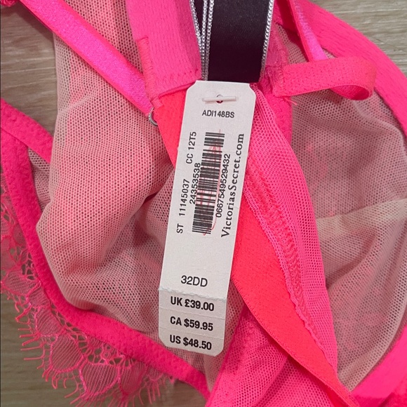 Victoria's Secret Neon Pink Lace Bralette - Picture 2 of 3